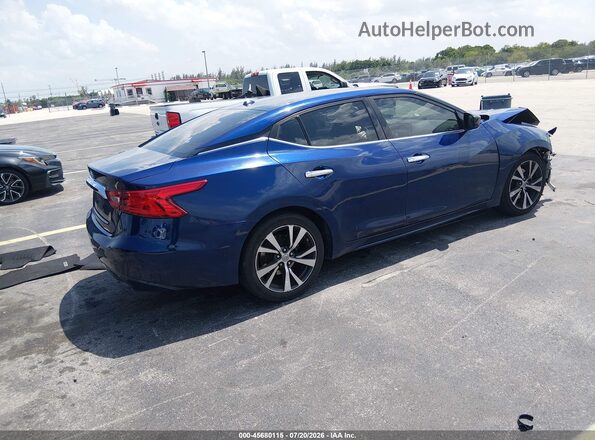 1N4AA6APXHC369058 2017 NISSAN MAXIMA Синий Задняя правая четверть
