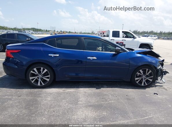 1N4AA6APXHC369058 2017 NISSAN MAXIMA Синий Вид задней части салона