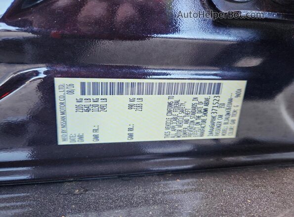 1N4AA6APXHC371523 2017 NISSAN MAXIMA Black Engine compartment view