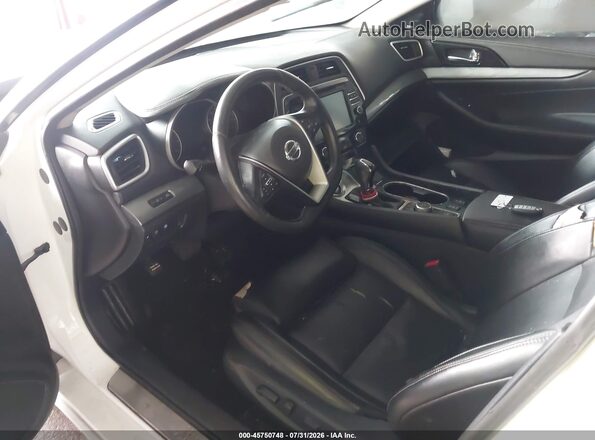 1N4AA6APXHC399953 2017 NISSAN MAXIMA White Widok wnętrza z przodu