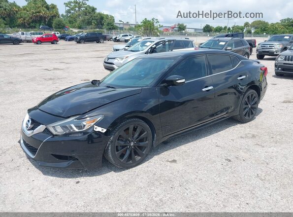 1N4AA6APXHC404309 2017 NISSAN MAXIMA Black წინა მარცხენა ხედი სამი მეოთხედიდან