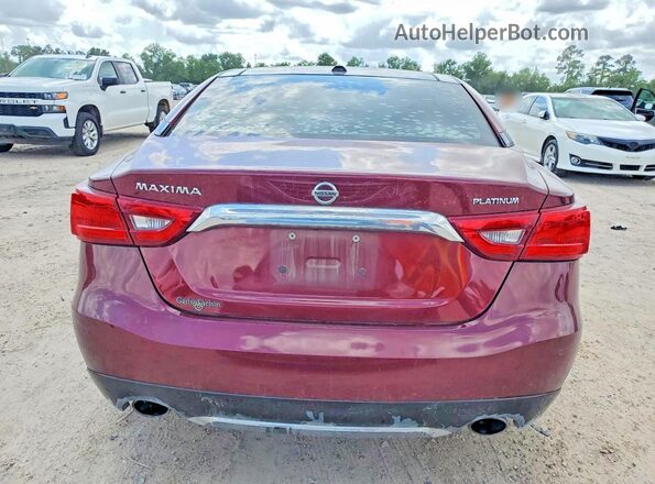1N4AA6APXHC432952 2017 NISSAN MAXIMA Maroon Rear view