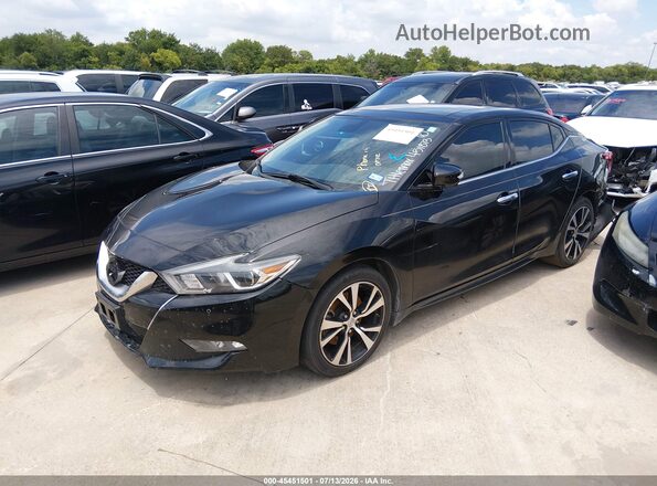 1N4AA6APXHC451873 2017 NISSAN MAXIMA Black წინა მარცხენა ხედი სამი მეოთხედიდან