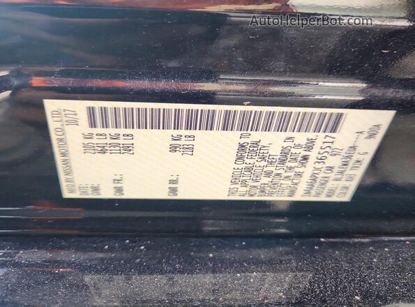 1N4AA6APXJC365517 2018 NISSAN MAXIMA Черный Вид подкапотного пространства