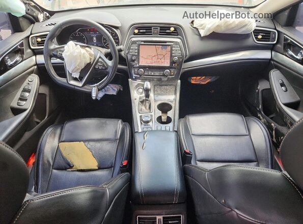 1N4AA6AV1KC360402 2019 NISSAN MAXIMA Серый Вид панели приборов