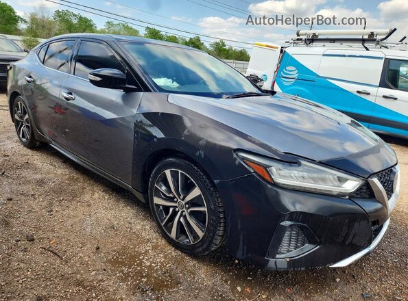 1N4AA6AV1KC360402 2019 NISSAN MAXIMA Серый Передняя правая четверть