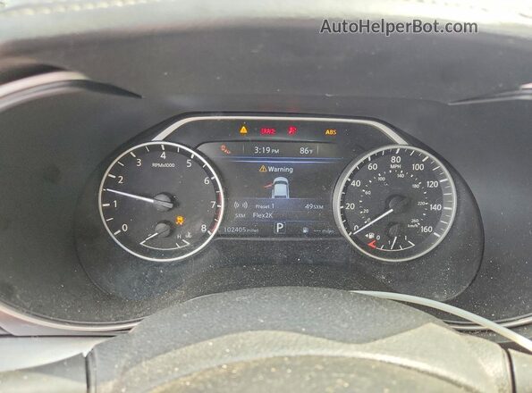 1N4AA6AV1KC360402 2019 NISSAN MAXIMA Серый Вид щитка приборов