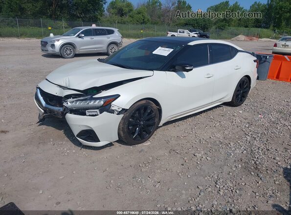 1N4AA6AV1KC379323 2019 NISSAN MAXIMA Белый Передняя левая четверть
