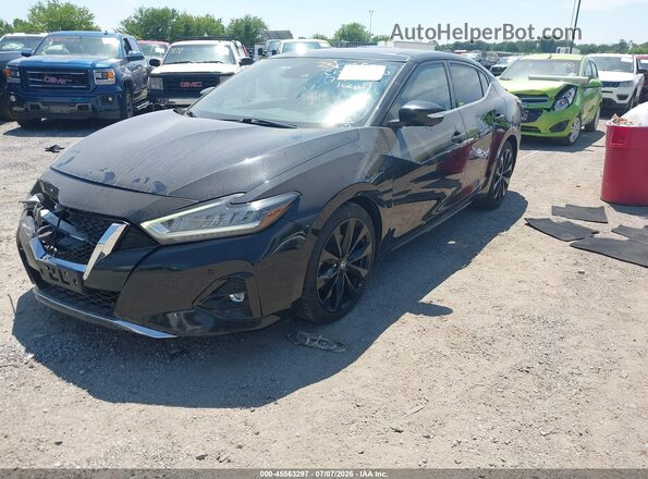 1N4AA6AV2KC376074 2019 NISSAN MAXIMA Черный Передняя левая четверть