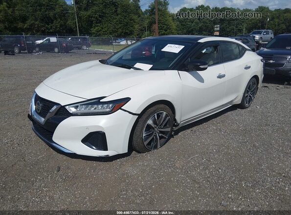 1N4AA6AV2KC377192 2019 NISSAN MAXIMA White Vista tres cuartos delantera izquierda