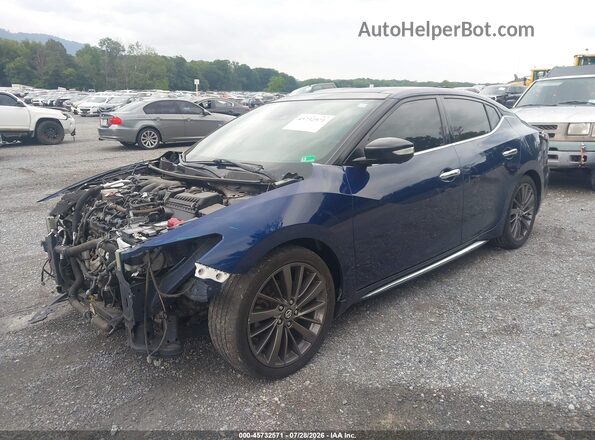 1N4AA6AV3KC368081 2019 NISSAN MAXIMA Синий Передняя левая четверть