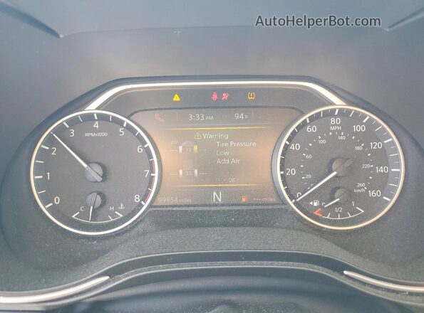 1N4AA6AV4KC377629 2019 NISSAN MAXIMA Silver Вид щитка приладів
