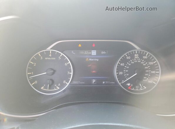 1N4AA6AV4KC379252 2019 NISSAN MAXIMA Red Սարքավորումների վահանակի տեսք