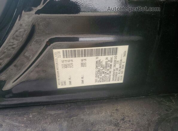 1N4AA6AV5KC360810 2019 NISSAN MAXIMA Black VIN sticker view
