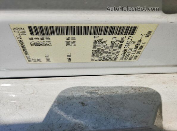 1N4AA6AV5KC368177 2019 NISSAN MAXIMA White Vista del compartimento del motor