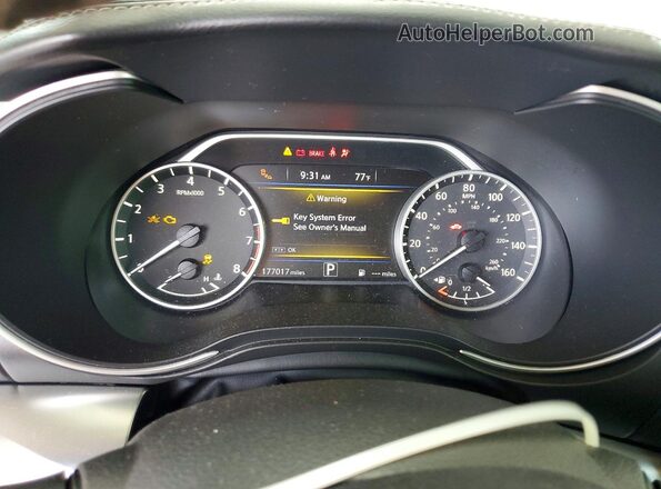 1N4AA6AV5KC369345 2019 NISSAN MAXIMA Silver Սարքավորումների վահանակի տեսք