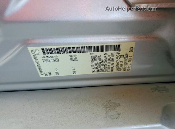 1N4AA6AV5KC369345 2019 NISSAN MAXIMA Silver Շարժիչի բաժամունքի տեսք