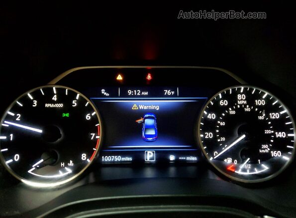 1N4AA6AV6KC364834 2019 NISSAN MAXIMA Черный Вид щитка приборов