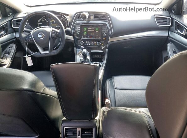 1N4AA6AV6KC373534 2019 NISSAN MAXIMA White Вид панелі приладів