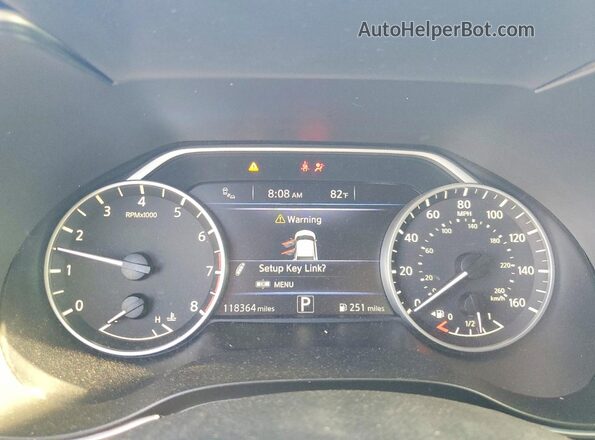 1N4AA6AV8KC360784 2019 NISSAN MAXIMA Black Вид щитка приладів