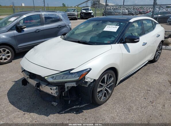 1N4AA6AV8KC362826 2019 NISSAN MAXIMA White Vista tres cuartos delantera izquierda