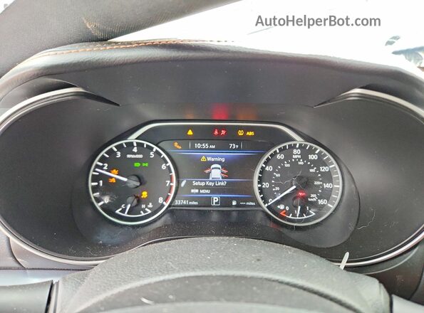 1N4AA6AV8KC384860 2019 NISSAN MAXIMA White Вид щитка приладів
