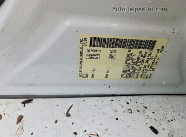 1N4AA6AV8KC384860 2019 NISSAN MAXIMA White Вид підкапотного простору