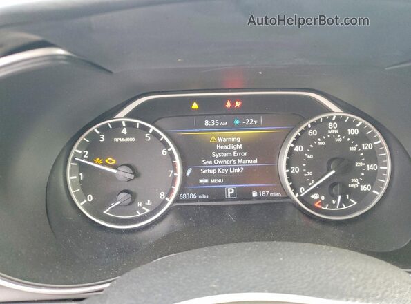 1N4AA6AV9KC363595 2019 NISSAN MAXIMA Gray ხელსაწყოთა პანელის ხედი