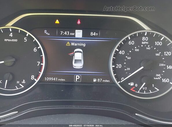 1N4AA6CV0LC360230 2020 NISSAN MAXIMA Серый Вид задних сидений