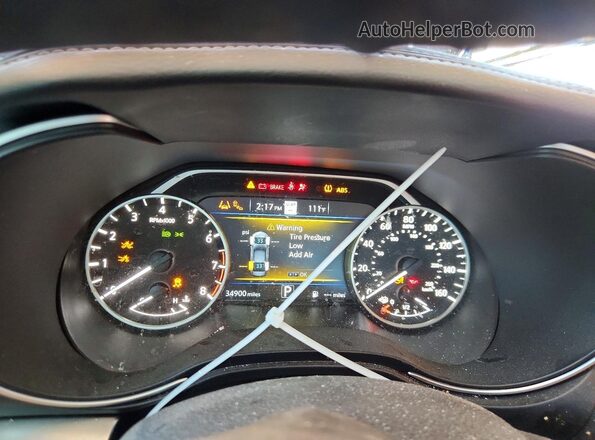 1N4AA6CV1MC510847 2021 NISSAN MAXIMA Burgundy Instrument cluster view