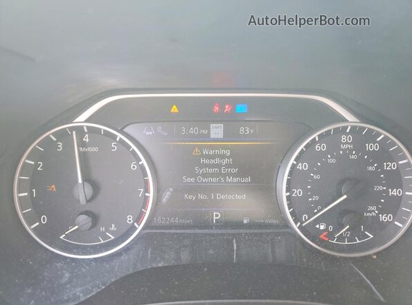 1N4AA6CV2LC374520 2020 NISSAN MAXIMA Black Вид щитка приладів