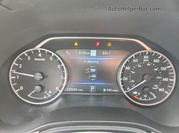 1N4AA6CV2NC501964 2022 NISSAN MAXIMA Black Instrument cluster view