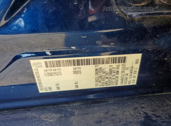 1N4AA6CV5LC365035 2020 NISSAN MAXIMA Blue Widok komory silnika