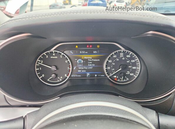 1N4AA6CV5MC513315 2021 NISSAN MAXIMA White Instrument cluster view