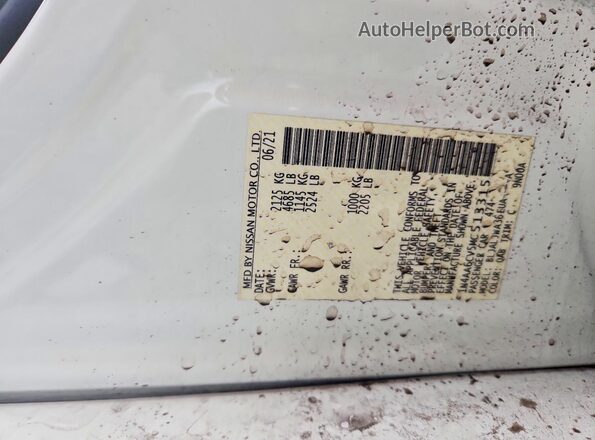 1N4AA6CV5MC513315 2021 NISSAN MAXIMA White Engine compartment view