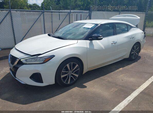 1N4AA6CV8MC510554 2021 NISSAN MAXIMA White Առջևի ձախ երեք քառորդ տեսարան