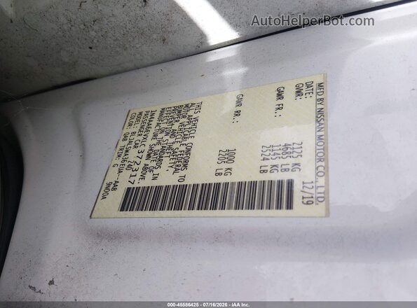 1N4AA6EVXLC372317 2020 NISSAN MAXIMA White Շարժիչի բաժամունքի տեսք