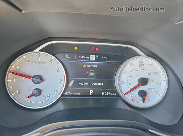 1N4AA6FV0MC502492 2021 NISSAN MAXIMA Gray ხელსაწყოთა პანელის ხედი