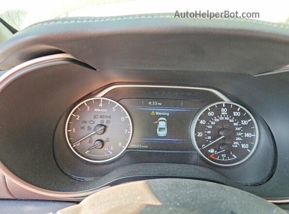 1N4AA6FV1MC506826 2021 NISSAN MAXIMA White Instrument cluster view