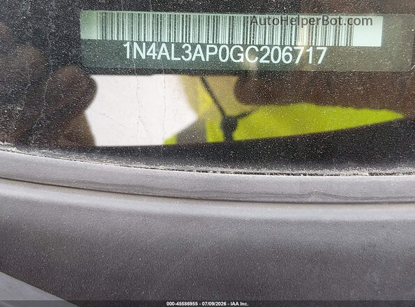 1N4AL3AP0GC206717 2016 NISSAN ALTIMA Red Vista del compartimento del motor
