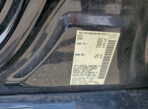 1N4AL3AP0HC474457 2017 NISSAN ALTIMA Black Вид підкапотного простору