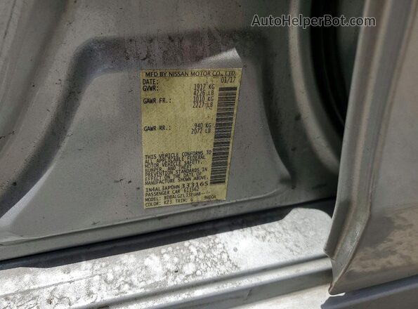 1N4AL3AP0HN333165 2017 NISSAN ALTIMA Серебряный Вид наклейки с VIN-кодом