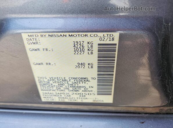1N4AL3AP0JC200505 2018 NISSAN ALTIMA Gray Vista del compartimento del motor