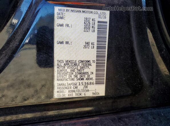 1N4AL3AP1GC153686 2016 NISSAN ALTIMA Black Widok komory silnika