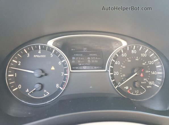 1N4AL3AP1GC254159 2016 NISSAN ALTIMA Red Вид щитка приладів