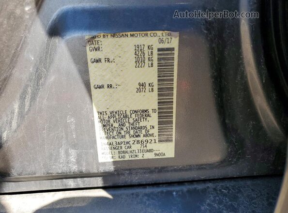 1N4AL3AP1HC286921 2017 NISSAN ALTIMA Silver Widok komory silnika