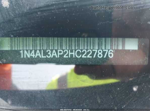 1N4AL3AP2HC227876 2017 NISSAN ALTIMA Red Вид підкапотного простору