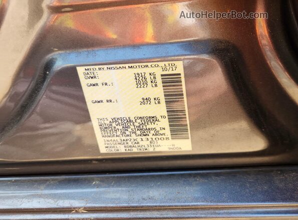 1N4AL3AP2JC131008 2018 NISSAN ALTIMA Gray Engine compartment view