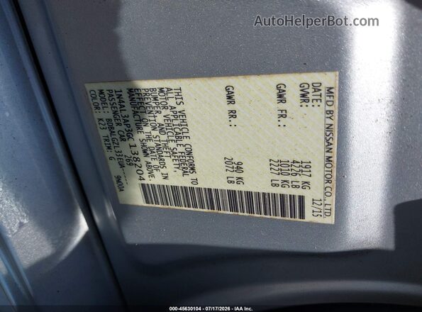 1N4AL3AP3GC138204 2016 NISSAN ALTIMA Silver Widok komory silnika