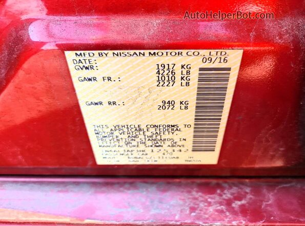 1N4AL3AP3HC125342 2017 NISSAN ALTIMA Red ძრავის განყოფილების ხედი